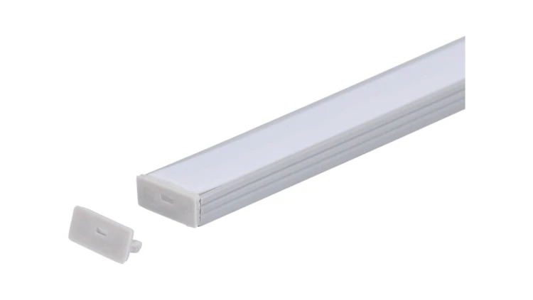 Zaślepka PCV Line Slim szara z otworem