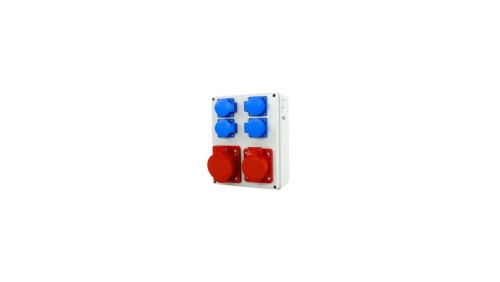 Rozdzielnica siłowa n/t 1x16A 5P 1x32A 5P 4x230V 248x199x95 mm NBOX24.2