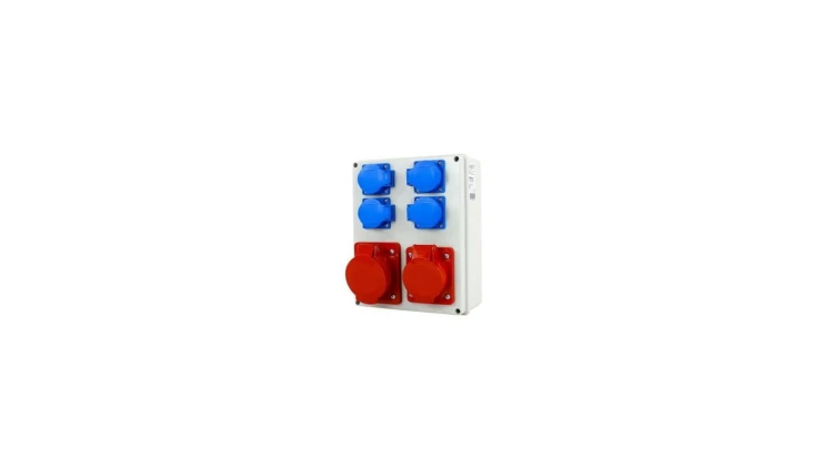 Rozdzielnica siłowa n/t 1x16A 5P 1x32A 5P 4x230V 248x199x95 mm NBOX24.2