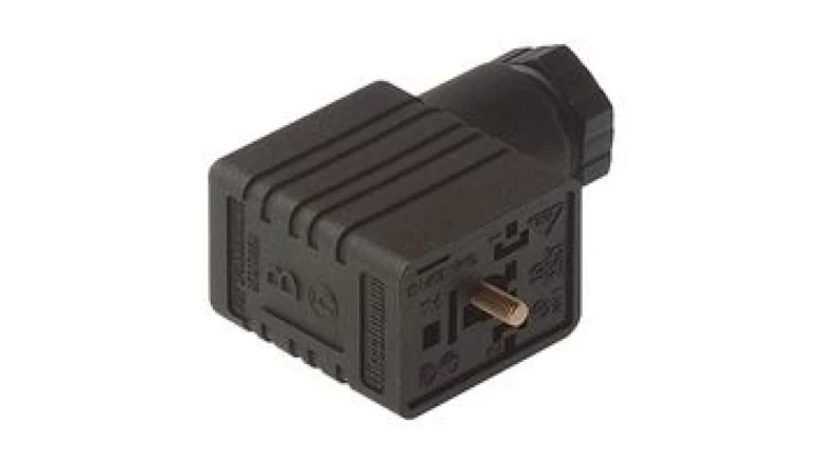 Gniazdo kablowe zaworowe przyłączeniowe typ B zgodnie z DIN EN 175 301-803-B, 2 + PE, PG 9 250 V AC/DC GMN 209 NJ schwarz