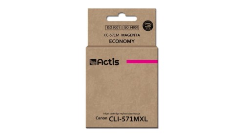 Tusz ACTIS KC-571M (zamiennik Canon CLI-571M Standard 12 ml czerwony)