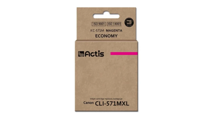 Tusz ACTIS KC-571M (zamiennik Canon CLI-571M Standard 12 ml czerwony)