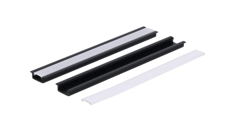 Profil led PCV Fuga Slim 16x7 2m czarny ML