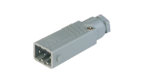 Prostokątne złącze zasilające do samokonfekcjonowania (seria ST) męskie proste 3+PE 400 V AC/230 V DC STAS 3 N grau