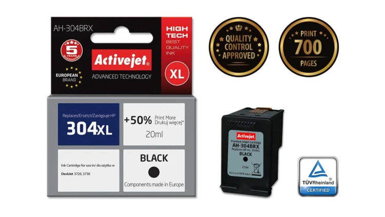 Tusz Activejet AH-304BRX (zamiennik HP 304XL N9K08AE Premium 20 ml czarny)