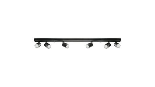Lampa Oprawa SIENA-ALU-B/B 6xgu10 czarna z czarnym przegubem