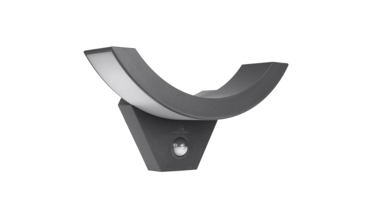 Lampa LED z czujnikiem ruchu na podczerwień MCE290 GR 800lm 10W IP54 Maclean kolor szary