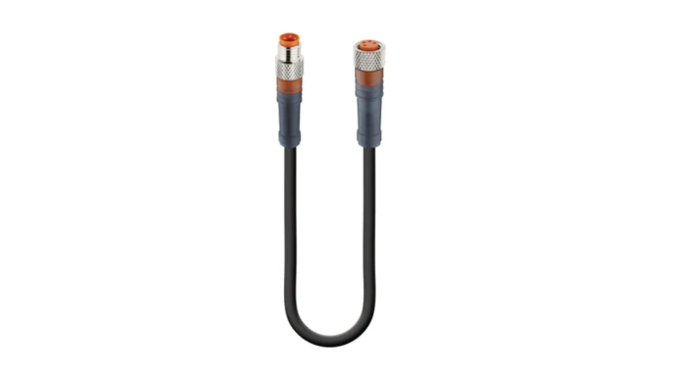Kabel konfekcjonowany obustronnie zakończony złącza M8 męskie 3-pinowe żeńskie proste 3-pinowe gwintowane RSMV 3-RKMV 3-224/10 M