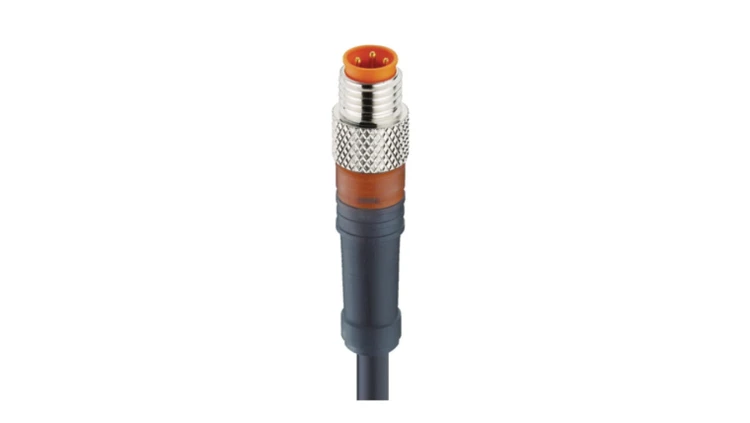 Kabel konfekcjonowany jednostronnie zakończony złącze M8 3-pinowe męskie proste z samoblokującym gwintem RSMV 3-224/2 M