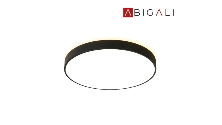 Abigali Plafon LED okrągły czarny 600*65mm 60W 3000K, ABIGALI-MD1012-60-HW