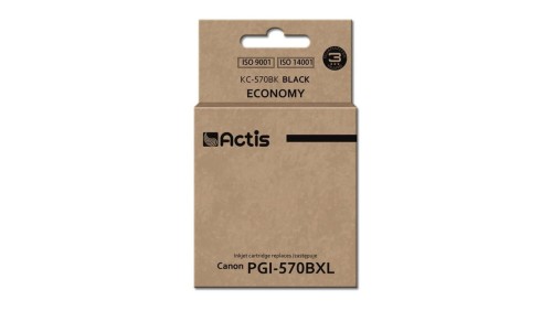 Tusz ACTIS KC-570Bk (zamiennik Canon PGI-570BK Standard 22 ml czarny)