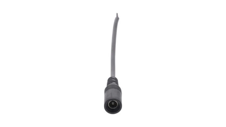 Gniazdo DC 5.5x2.5 przewód czarny 15cm 22awg