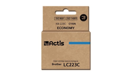 Tusz ACTIS KB-223C (zamiennik Brother LC223C Standard 10 ml niebieski)