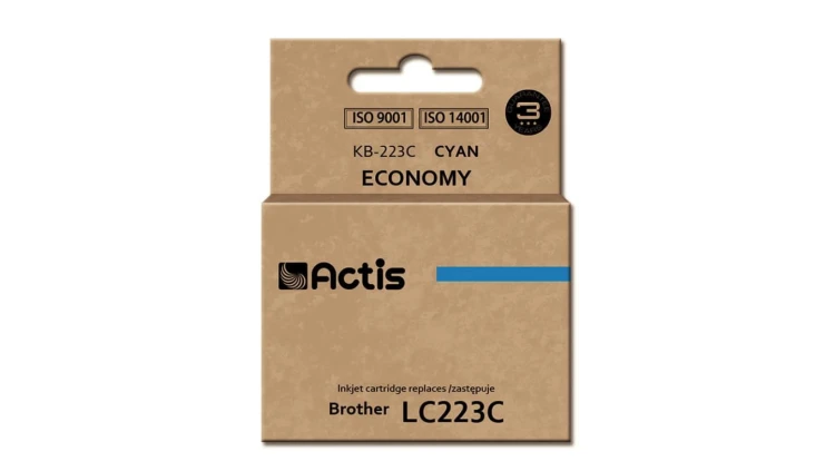 Tusz ACTIS KB-223C (zamiennik Brother LC223C Standard 10 ml niebieski)