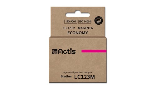 Tusz ACTIS KB-123M (zamiennik Brother LC123M/LC121M Standard 10 ml czerwony)