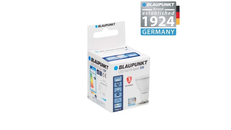 Blaupunkt Żarówka LED GU10 5W barwa ciepła, BLAUPUNKT-GU10-5W-WW