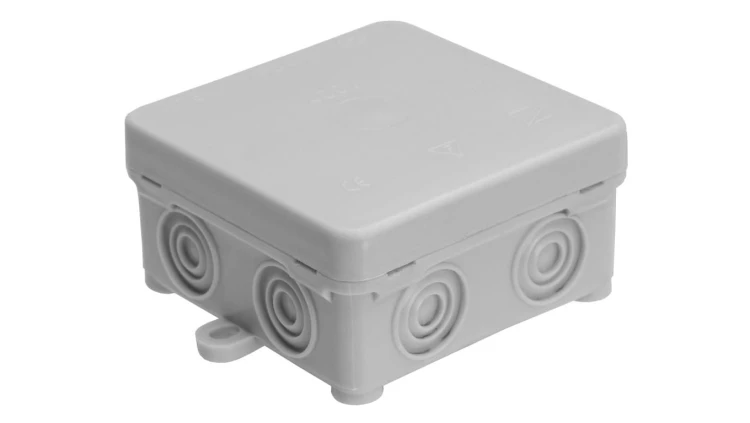 Puszka natynkowa, materiał-polietylen, kolor RAL7035, IP54, 380V, 7 wyjść, z zaciskami 4x6mm² K76/T/K