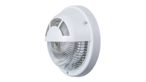 Oprawa EMOTION, E27 z czujnikiem ruchu HF, 60W, biała-polipropylen, klosz przeźroczysty-poliwęglan, IP44, IK10, A2250-P-HF