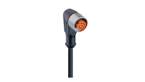 Kabel konfekcjonowany jednostronnie zakończony złącze M12 żeńskie kątowe 8-pinowe RKWT 8-6-337/5 M