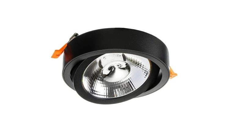 Oprawa RONDO-111 WPUST ES111 czarna piaskowana aluminiowa okrągła QR111 AR111