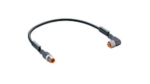 Kabel konfekcjonowany obustronnie M12 4-pinowy męskie proste żeńskie złącze kątowe czarny PUR RST 4-RKWT 4-225/0,3 M
