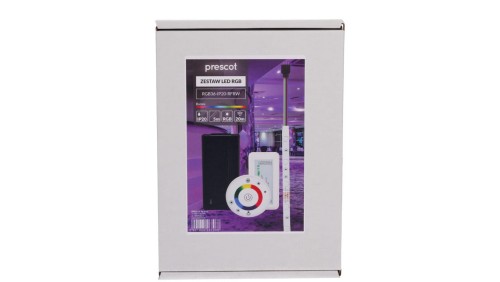 Zestaw led RGB 36W 150led pilot okrągły biały pudełko