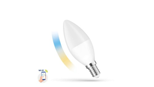 LED ŚWIECOWA 5W E-14 230V CCT+DIM Wi-Fi Spectrum SMART