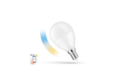 LED KULKA 5W E-14 230V CCT+DIM Wi-Fi Spectrum SMART