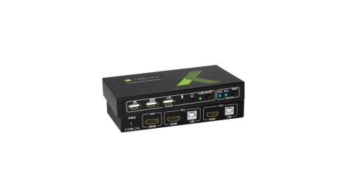 Przełącznik KVM HDMI/USB 2x1 z Audio 4K*60Hz Techly