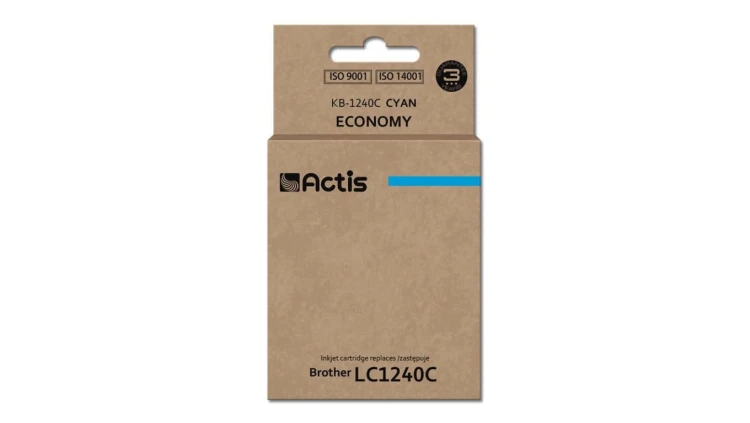 Tusz ACTIS KB-1240C (zamiennik Brother LC1240C/LC1220C Standard 19 ml niebieski)