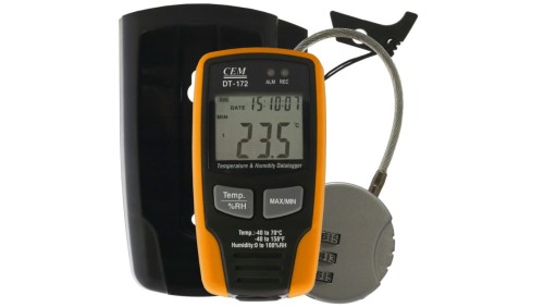 Przenośny rejestrator temperatury i wilgotności z wyświetlaczem LCD i zapisem w pamięci do 32700 odczytów DT-172