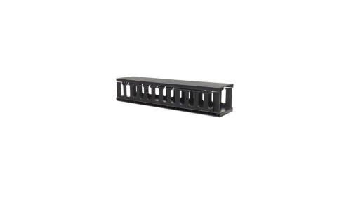 Organizer kabli 2U do szaf rack 19 z pokrywą, czarny