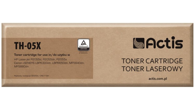 Toner ACTIS TH-05X (zamiennik HP 05X CE505X, Canon CRG-719H Standard 6500 stron czarny)