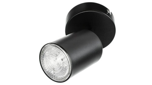 Lampa Oprawa SIENA-ALU-B/S 1xgu10 czarna ze srebrnym przegubem
