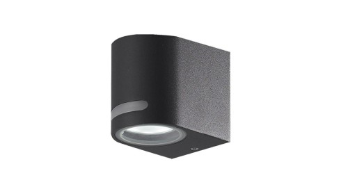 Oprawa elewacyjna WALLY-1-O-B-G GLASS 1xGU10 IP44 czarna