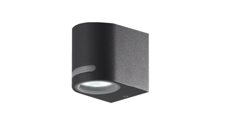 Oprawa elewacyjna WALLY-1-O-B-G GLASS 1xGU10 IP44 czarna