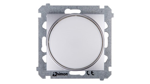 Simon 54 Sygnalizator świetlny LED białe światło srebrny mat DSS1.01/43