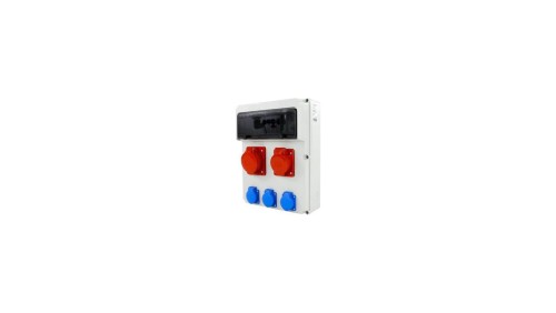 Rozdzielnica siłowa n/t 1x16A 5P 1x32A 5P 3x230V 13-modułowa IP44 275x360x135 NBOX-13M.1