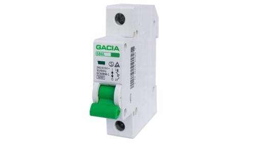 Wyłącznik nadprądowy B32 32A 1P 6kA AC Gacia