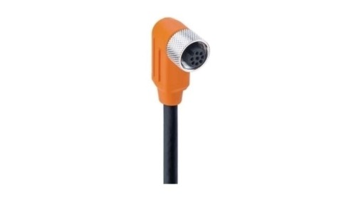 Kabel konfekcjonowany jednostronnie złącze M12 żeńskie kątowe 8-pinowe kodowanie A ekranowany czarny PUR RKWTS 8-299/10 M