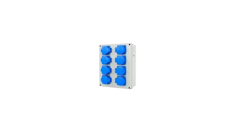 Rozdzielnica siłowa n/t 8x230V IP44 NBOX24.5 248x199x95mm NBOX24.5