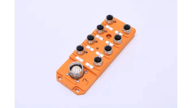Koncentrator pasywny aktuator/sensor LED porty 8xM12 żeńskie 5pin/ złącze M23 męskie 12pin na kabel sterujący ASBS 8/LED 5-4