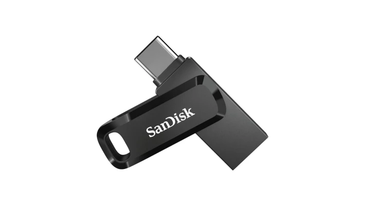 Pendrive SanDisk Ultra Dual GO SDDDC3-128G-G46 (128GB USB 3.0, USB-C kolor czarny)