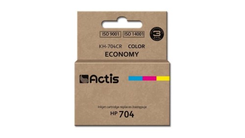 Tusz ACTIS KH-704CR (zamiennik HP 704 CN693AE Standard 9 ml kolor)