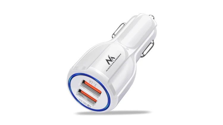MCE478 W 2-gniazdowa ładowarka USB 12-24V