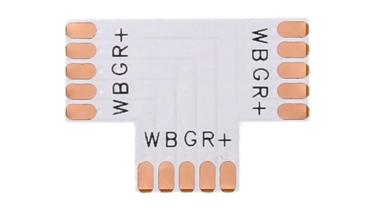 Złączka do taśmy led rgbw 12mm PCB T