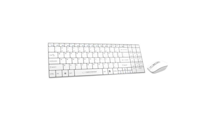 Zestaw klawiatura + mysz Esperanza EK122W (USB 2.0 kolor biały laserowa)