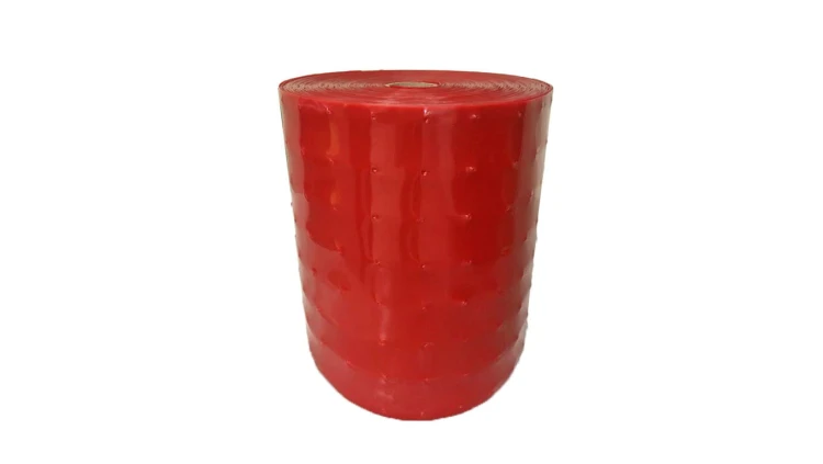 Folia kablowa czerwona 30cm/0,5mm ENEA /z perforowanymi otworami śr.10mm/ TO-ENC/50/30 perf. /100M/