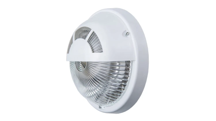 Oprawa EMOTION, E27, 60W, biała-polipropylen, klosz przeźroczysty-poliwęglan, IP44, osłona, IK10 A2250-P