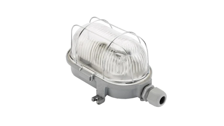 Oprawa LOFT OVAL-7040G, E27, 100W, szara-żeliwo, klosz przeźroczysty-szkło, IP54, siatka metalowa A1180